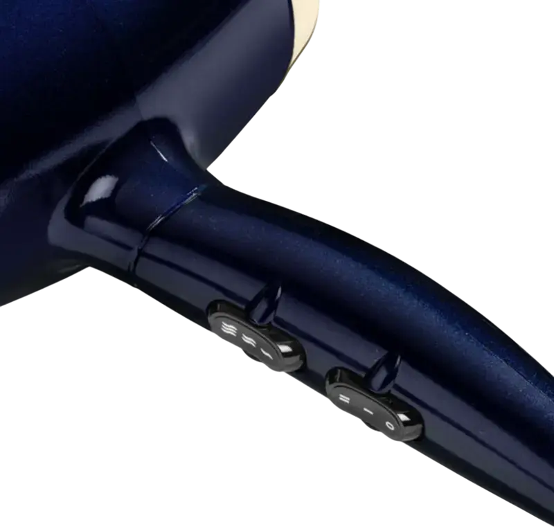 Профессиональный фен BaByliss 5911E Black Onyx, мощность 2000Вт, DC мотор, ионизация для устранения пушистости, 3 режима температуры/2 скорости, синий