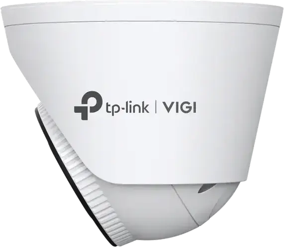 TP-Link VIGI C485 4K Ultra HD 8MP Turret Network Camera, 4mm Lens, IP67 Weather-proof, True WDR, Two-Way Audio, Smart Detection, PoE, White