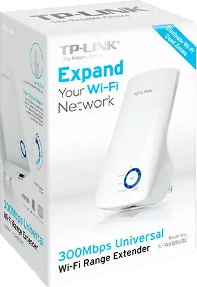 Extensor de Semnal Wi-Fi Universal TP-Link TL-WA850RE 300Mbps, 2.4GHz, Port Ethernet 10/100Mbps, Mod Access Point, Buton WPS, Indicator Semnal Smart, Alb