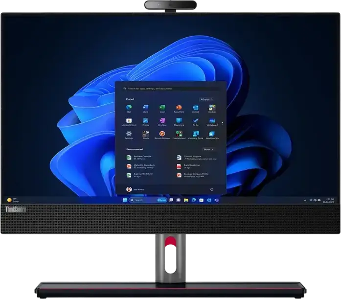 PC All-in-One Lenovo ThinkCentre M90a Gen 5, Intel Core i5-14500 Gen 14, 16GB DDR5, SSD 1TB, Ecran 23.8" FHD IPS, Fara SO, Negru, MIL-STD 810H