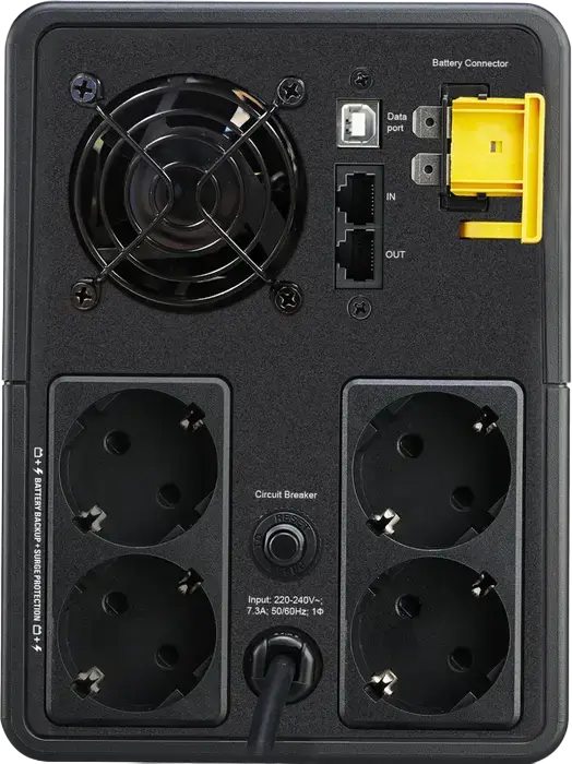 APC Back-UPS BX Line-Interactive UPS 1600 VA 230V Tower with Automatic Voltage Regulation AVR and Surge Protection for Home and Business Electronics