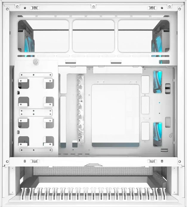 Cougar OmnyX Mid-Tower Gaming Case White CGR-2WA3W-RGB, Tempered Glass, 4x 160mm ARGB PWM Fans, ATX/M-ATX/ITX, Dual USB-C, 380mm GPU Support