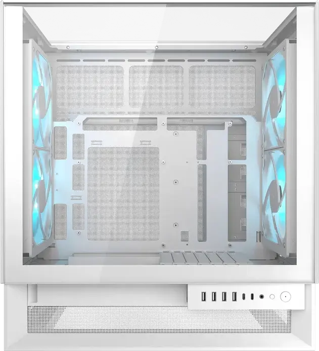 Cougar OmnyX Mid-Tower Gaming Case White CGR-2WA3W-RGB, Tempered Glass, 4x 160mm ARGB PWM Fans, ATX/M-ATX/ITX, Dual USB-C, 380mm GPU Support