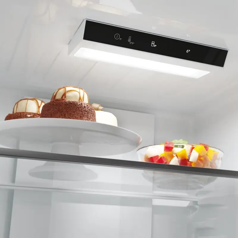Candy CNCQ2T518EX City Fresco 300 Combi Refrigerator, No Frost, Total Net Volume 279L, Bottom Freezer, Stainless Steel, hOn Smart Connectivity, LED