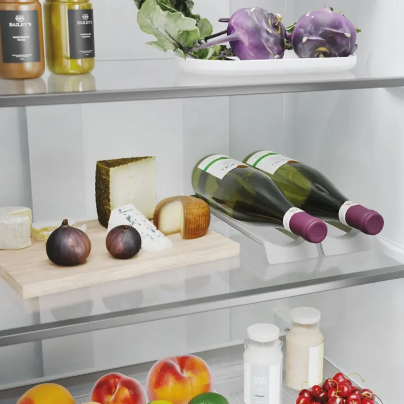 Candy CNCQ2T518EX City Fresco 300 Combi Refrigerator, No Frost, Total Net Volume 279L, Bottom Freezer, Stainless Steel, hOn Smart Connectivity, LED