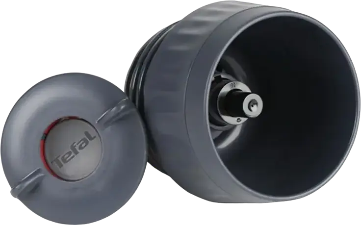 Cană Termos Tefal Easy Twist, 0.36L Oțel Inoxidabil, Margine de Bătut 360 Grade, Etanșă, Fără BPA, Gri