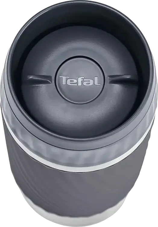 Cană Termos Tefal Easy Twist, 0.36L Oțel Inoxidabil, Margine de Bătut 360 Grade, Etanșă, Fără BPA, Gri