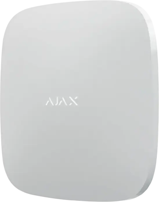 Retransmițător de semnal radio Ajax ReX 2, Interior, Alb, Suportă până la 200 de dispozitive, Ethernet, Baterie Litium-Ion, 163x163x36 mm