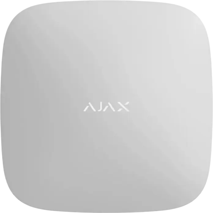 Retransmițător de semnal radio Ajax ReX 2, Interior, Alb, Suportă până la 200 de dispozitive, Ethernet, Baterie Litium-Ion, 163x163x36 mm
