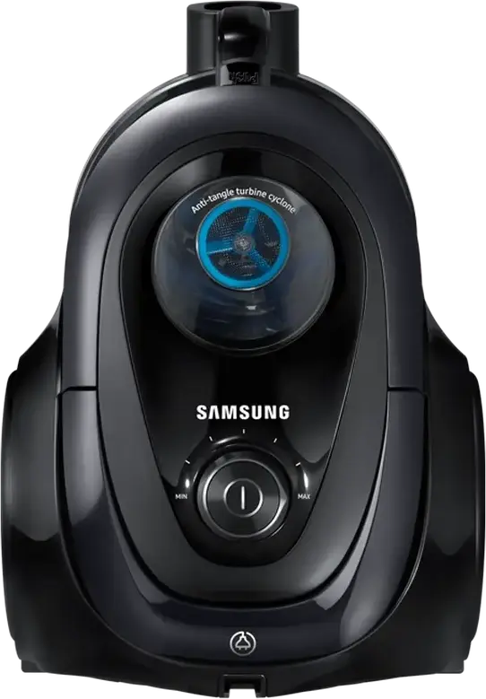Безмешковый пылесос Samsung VC18M21D0VG/UK, 1800 Вт, мощность всасывания 380 Вт, контейнер 1.5 л, фильтр HEPA 11, Anti-Tangle Turbine Cyclone, черный