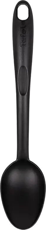 Tefal Bienvenue 2743912 Cooking Spoon, Heat Resistant Nylon with Fiberglass, Non-Scratch for Non-Stick Cookware, Dishwasher Safe, Black, 350mm