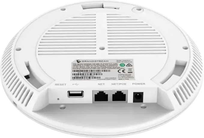 Grandstream GWN7630 Dual-Band 4x4:4 MU-MIMO Wi-Fi 802.11ac Wave-2 Access Point, 2.33 Gbps, 2x Gigabit Ports, PoE+, 200+ Clients, Mesh Support, White