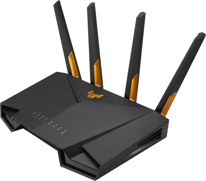 Роутер ASUS TUF Gaming AX4200 WiFi 6, двухдиапазонный AX4200, порт WAN 2.5 Гбит/с, 4-ядерный процессор 2.0 ГГц, AiMesh, VPN Fusion, WPA3, черный