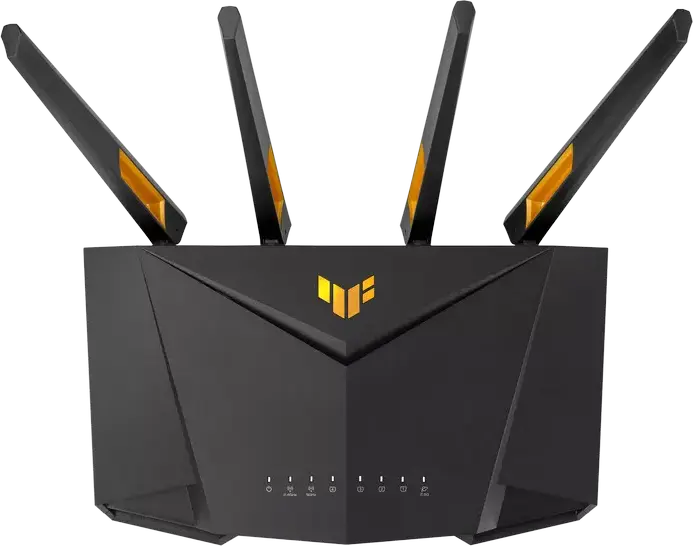 Роутер ASUS TUF Gaming AX4200 WiFi 6, двухдиапазонный AX4200, порт WAN 2.5 Гбит/с, 4-ядерный процессор 2.0 ГГц, AiMesh, VPN Fusion, WPA3, черный