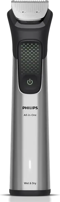 Philips MG9535/15 9000 Series 17-in-1 All-in-One Trimmer for Face Head and Body, Stainless Steel Self-Sharpening Blades, Li-ion Battery, Grey