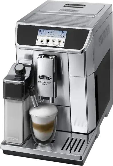 DeLonghi PrimaDonna Elite Experience ECAM650.85MS Automatic Coffee Machine, 1450W, 19 Bar, 2L Tank, LatteCrema System, 4.3" Touch Screen, Silver