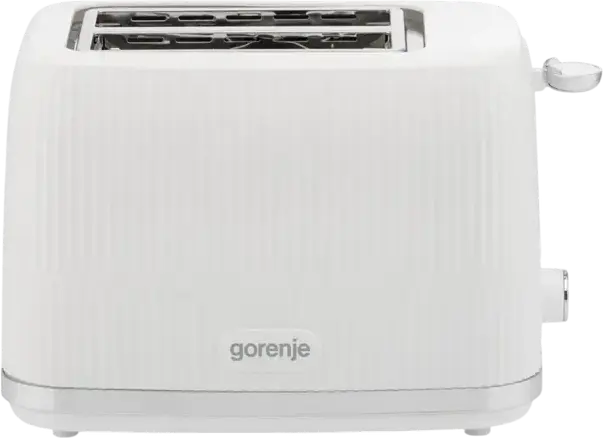 Prăjitor de pâine Gorenje T850DPW, 2 fete, 850W, 7 nivele de prăjire, sistem High Lift, funcții de dezgheț și reîncălzire, tăviță pentru firimituri, Culoare: Alb