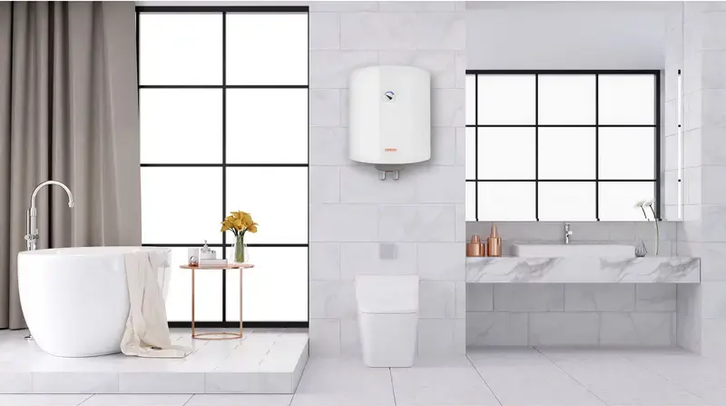 Boiler Electric Vertical Ardesto NEU NTS 50 V 1.5K EU2, Capacitate 50L, Putere 1500W, Rezervor din Oțel Emailat, Control Mecanic, Alb