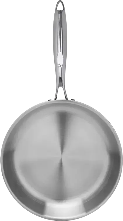 Resto 95003 Crater Tri-Ply Stainless Steel Frypan, 28 cm Diameter, 5.5 cm Height, Hammered Exterior, Induction Compatible, Grey