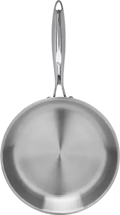 Resto 95003 Crater Tri-Ply Stainless Steel Frypan, 28 cm Diameter, 5.5 cm Height, Hammered Exterior, Induction Compatible, Grey