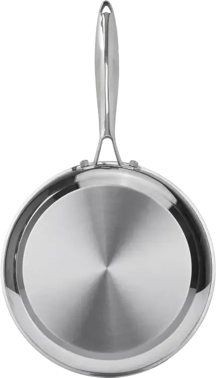Resto 95003 Crater Tri-Ply Stainless Steel Frypan, 28 cm Diameter, 5.5 cm Height, Hammered Exterior, Induction Compatible, Grey