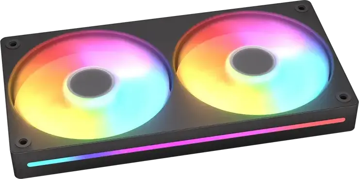 Cougar Unity 240 ARGB Reverse Blade CF-UN240RB-RGB Set Dual Ventilatoare 120mm PWM, Rulment Fluid Dynamic, 700-1600 RPM, 49 CFM, Negru