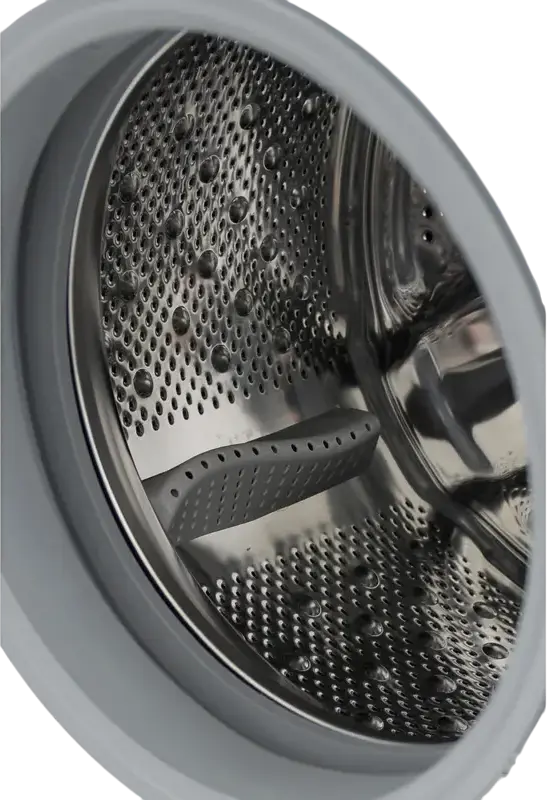 Стиральная машина OZON WO81455C5BDI с фронтальной загрузкой, загрузка 8 кг, инверторный двигатель DC Inverter, 1400 об/мин, белая с черной дверцей, 60x53x85 см