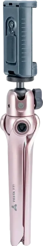 Tripod de Masa Mini Vanguard VESTA TT1, Aluminiu, Cap cu Bilă Rotație 360, Capacitate Sarcină 2kg, pentru Smartphone, Mirrorless, DSLR, Rose