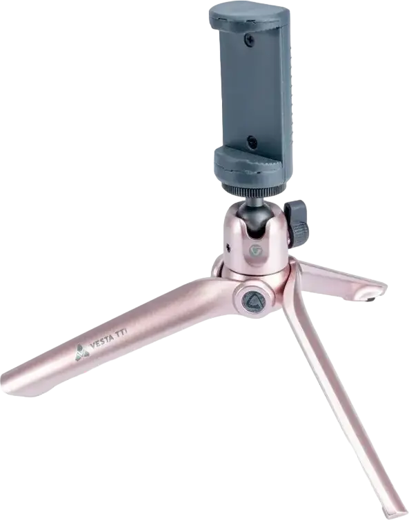 Tripod de Masa Mini Vanguard VESTA TT1, Aluminiu, Cap cu Bilă Rotație 360, Capacitate Sarcină 2kg, pentru Smartphone, Mirrorless, DSLR, Rose