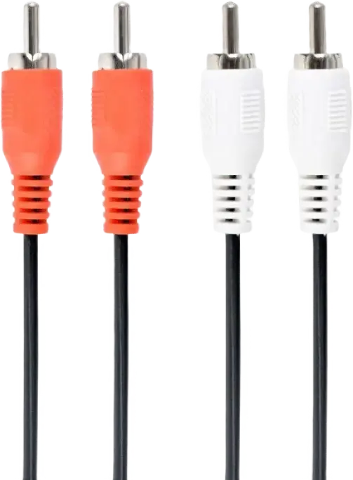 Cablu Audio Stereo RCA Cablexpert CCA-2R2R-6, 2x RCA Male la 2x RCA Male, Interfața Analogică, Conectori Drepți, Negru, 1.8m