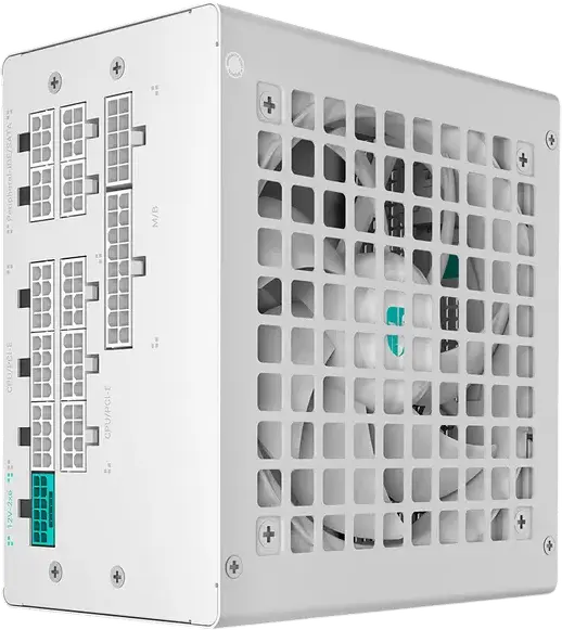 Sursa Alimentare Deepcool GamerStorm PQ1000G WH 1000W, ATX 3.1 PCIe 5.1, Eficienta 80+ Gold Cybenetics Platinum, Fully Modular, Alb, Ventilator Dynamic FDB
