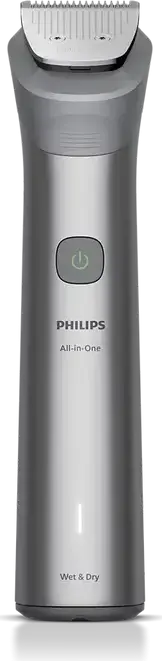 Philips MG5951/15 5000 Series All-in-One Trimmer 11-in-1 for Face Head and Body, BeardSense Technology, Stainless Steel Self-Sharpening Blades, Li-Ion Battery 120min Runtime, Waterproof Grey