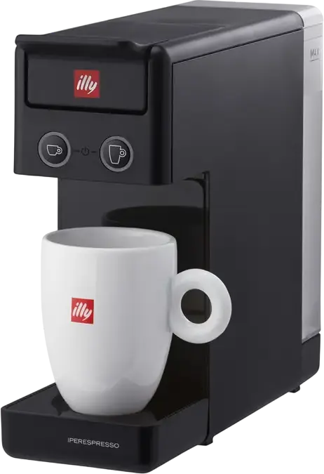 illy Y3.3 iperEspresso Capsule Coffee Machine, 19 Bar Pump Pressure, 1250W, 0.75L Water Tank, ABS Plastic, Black, Two-Stage Extraction System
