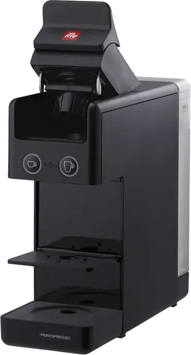 illy Y3.3 iperEspresso Capsule Coffee Machine, 19 Bar Pump Pressure, 1250W, 0.75L Water Tank, ABS Plastic, Black, Two-Stage Extraction System