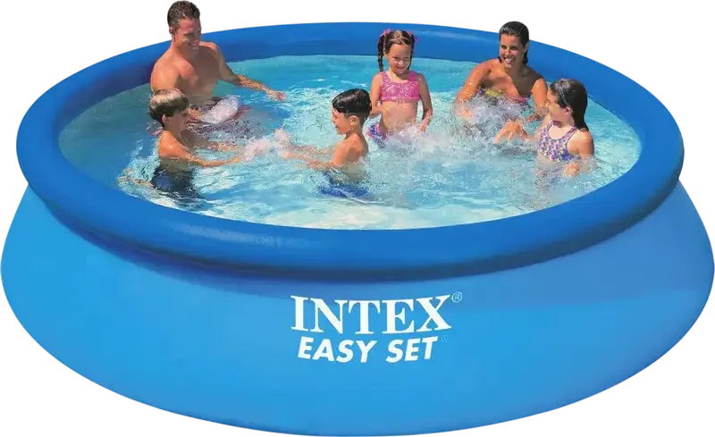 Piscina Intex Easy Set 28143 Autoportanta Rotunda, Material PVC Super-Tough, Diametru 396 cm x Inaltime 84 cm, Capacitate 7290 L, Albastru