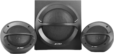 F&D A110 2.1 Channel Multimedia Speaker System, 35W RMS Total Power, 3-Way Acoustic Design with MDF Subwoofer and Remote Control, Black