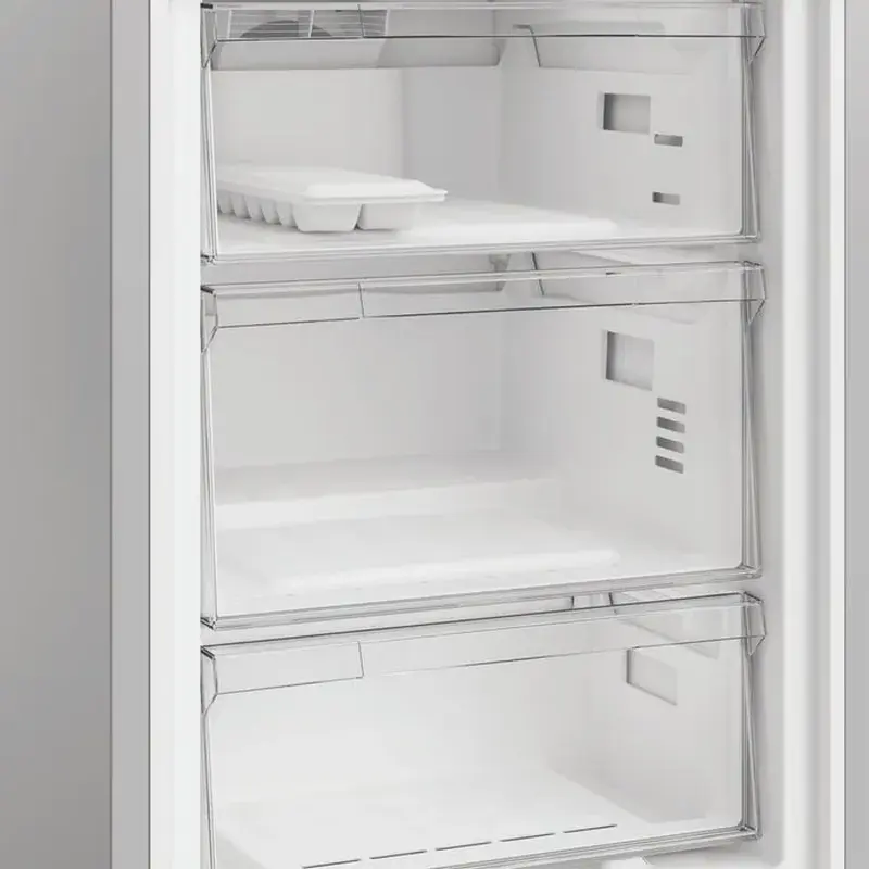 Indesit INK 25361 S4E Free-standing Combi Refrigerator, 316L Total Volume, Bottom Freezer, Dual Cooling, Stainless Steel, Energy Class E, 186.5 cm