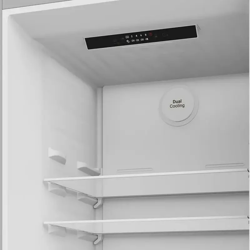 Indesit INK 25361 S4E Free-standing Combi Refrigerator, 316L Total Volume, Bottom Freezer, Dual Cooling, Stainless Steel, Energy Class E, 186.5 cm