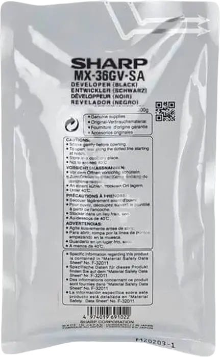 Dezvoltator Sharp BP-GV200, Negru