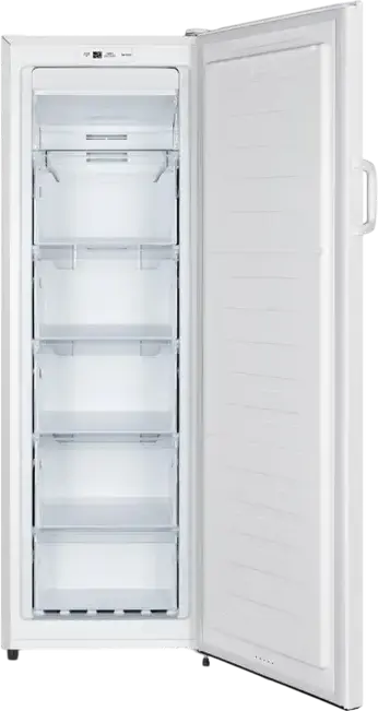 Congelator Vertical Heinner HFF-HS194NFE++, Full No Frost, Capacitate Neta 194L, 6 Compartimente, Clasa Energetica E, Alb, Super Freeze, Display LED
