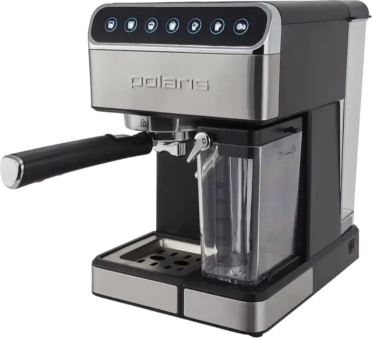 Cafetiera manuala Polaris PCM 1535E Adore Cappuccino, 1400W, Argintiu