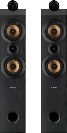 Sistem Audio de Podea F&D T-70X 2.0, 160W RMS, Lemn, Bluetooth 5.0, HDMI ARC, Optic, Coaxial, Radio FM, Functie Karaoke, Afisaj LED, Negru