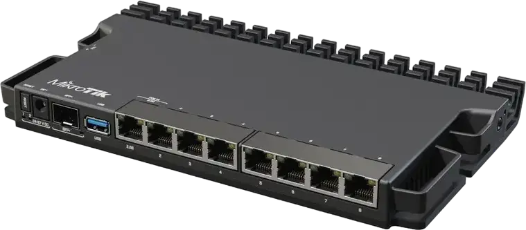 MikroTik RB5009UG+S+IN Router, Marvell Quad-core 1.4GHz ARMv8, 1GB DDR4 RAM, 1GB NAND, 7x Gigabit Ethernet, 1x 2.5G Ethernet, 1x 10G SFP+, USB 3.0, PoE-in