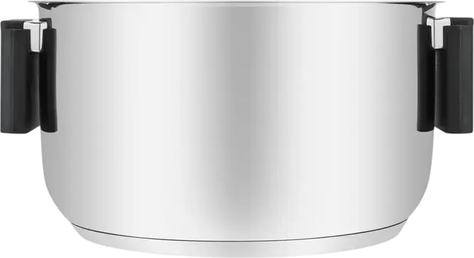 RESTO 92203 Anser Stainless Steel Casserole Pot with Glass Lid, 3.2L Volume, 20cm Diameter, Bakelite Handles, Induction Compatible