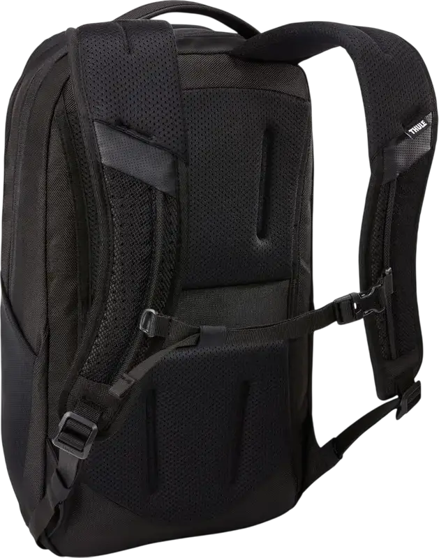Rucsac Thule Accent TACBP2115 pentru laptop, 20L Poliester Reciclat, Compatibil cu laptop pana la 14" si tableta de 10.5", Rezistent la apa, Negru