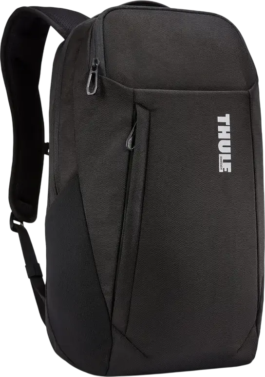 Rucsac Thule Accent TACBP2115 pentru laptop, 20L Poliester Reciclat, Compatibil cu laptop pana la 14" si tableta de 10.5", Rezistent la apa, Negru