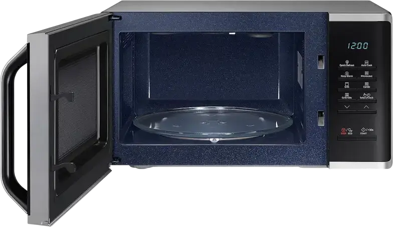 Cuptor cu Microunde Solo Samsung MS23K3523AS, Capacitate 23L, Putere 800W, Interior Smaltuit Ceramic, Defrost Rapid, Mod ECO, Gri/Negru, Freestanding