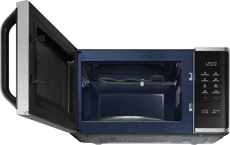Cuptor cu Microunde Solo Samsung MS23K3523AS, Capacitate 23L, Putere 800W, Interior Smaltuit Ceramic, Defrost Rapid, Mod ECO, Gri/Negru, Freestanding