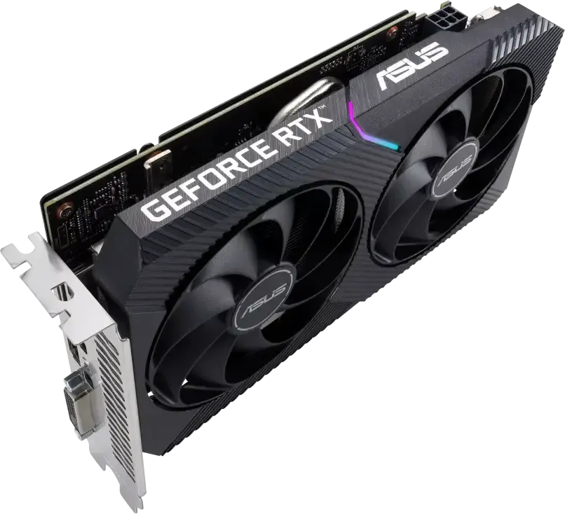 Placa Video ASUS Dual GeForce RTX 3050 V2 OC Edition, 8GB GDDR6, NVIDIA Ampere, Ray Tracing, DLSS, Ventilatoare Axial-tech, DUAL-RTX3050-O8G-V2
