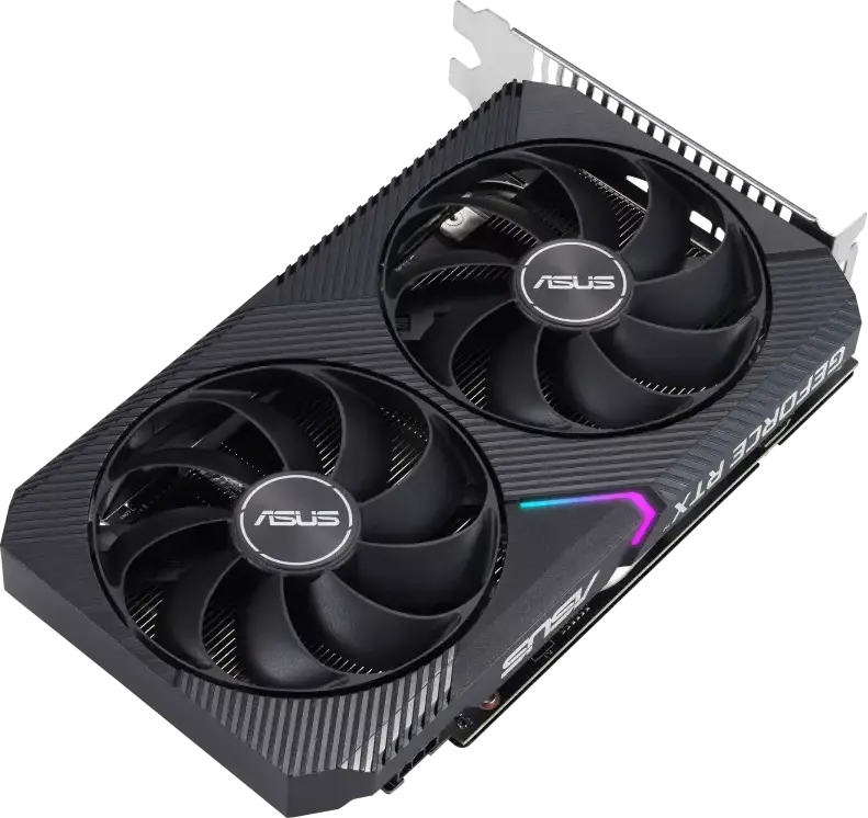 Placa Video ASUS Dual GeForce RTX 3050 V2 OC Edition, 8GB GDDR6, NVIDIA Ampere, Ray Tracing, DLSS, Ventilatoare Axial-tech, DUAL-RTX3050-O8G-V2